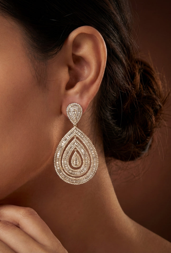 Esha Hoop Diamond Earrings
