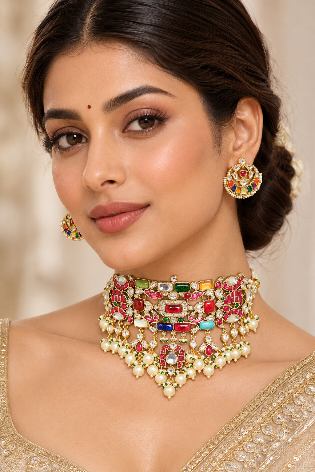 Sanam Multicolor Kundan Choker