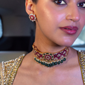 Aahiri Pink Meenakari Kundan Choker
