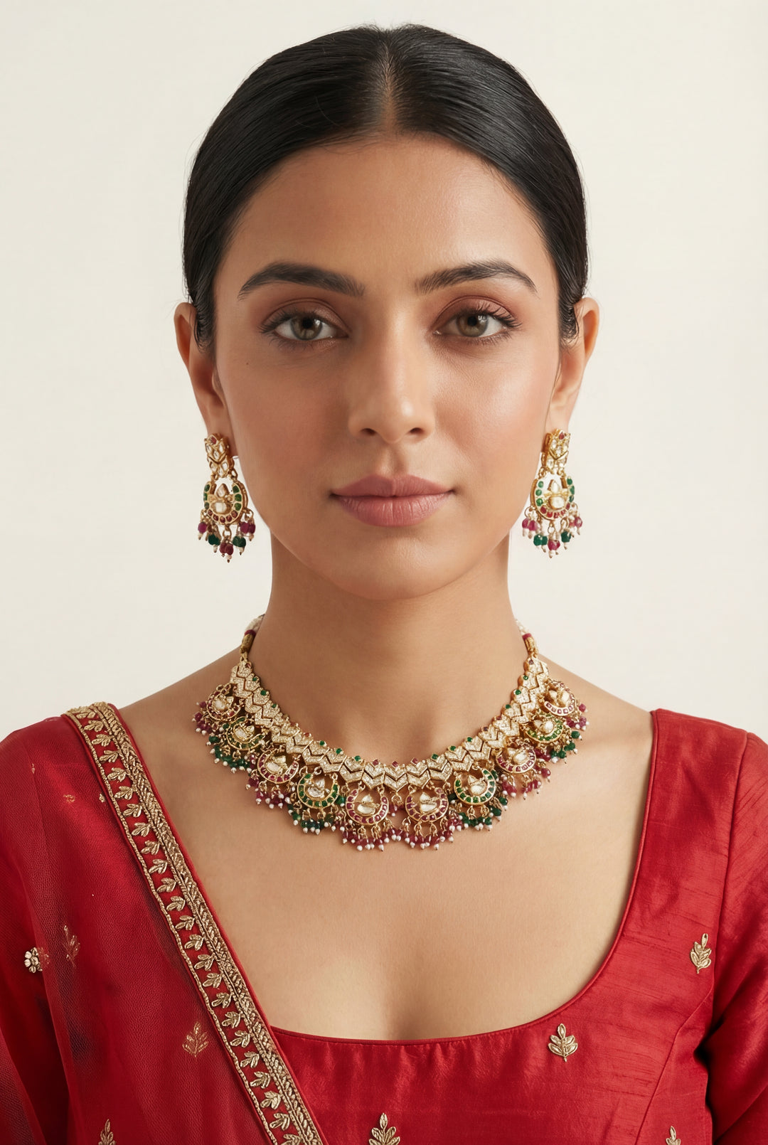Aarshika Jadau Necklace Set