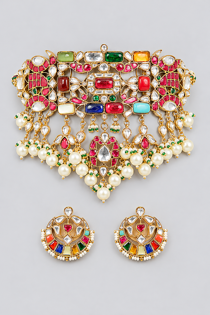 Sanam Multicolor Kundan Choker