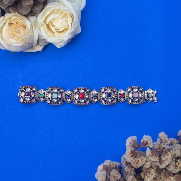 Adhira Navratan Polki Bracelet