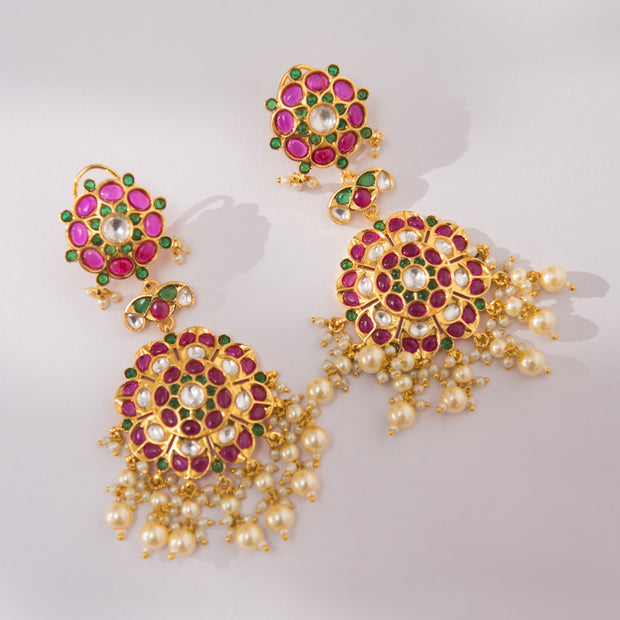 Genelia Kundan Earrings zevarbygeeta