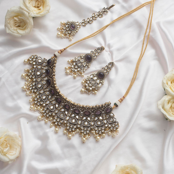 Polki necklace set