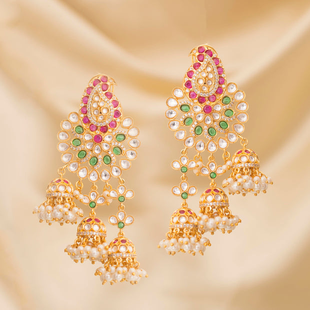 Kundan Jhumkis