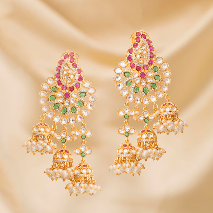 Kundan Jhumkis