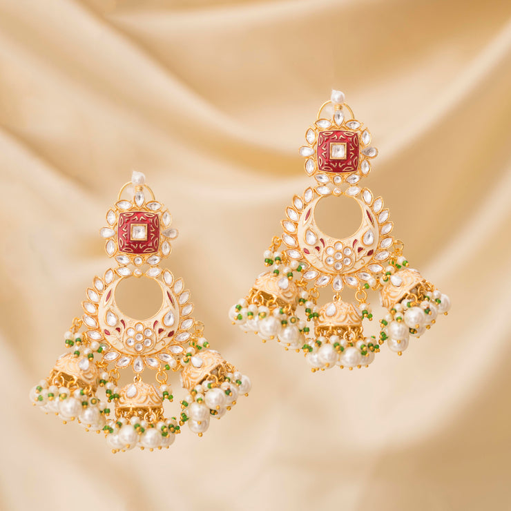 Kundan Jhumkis