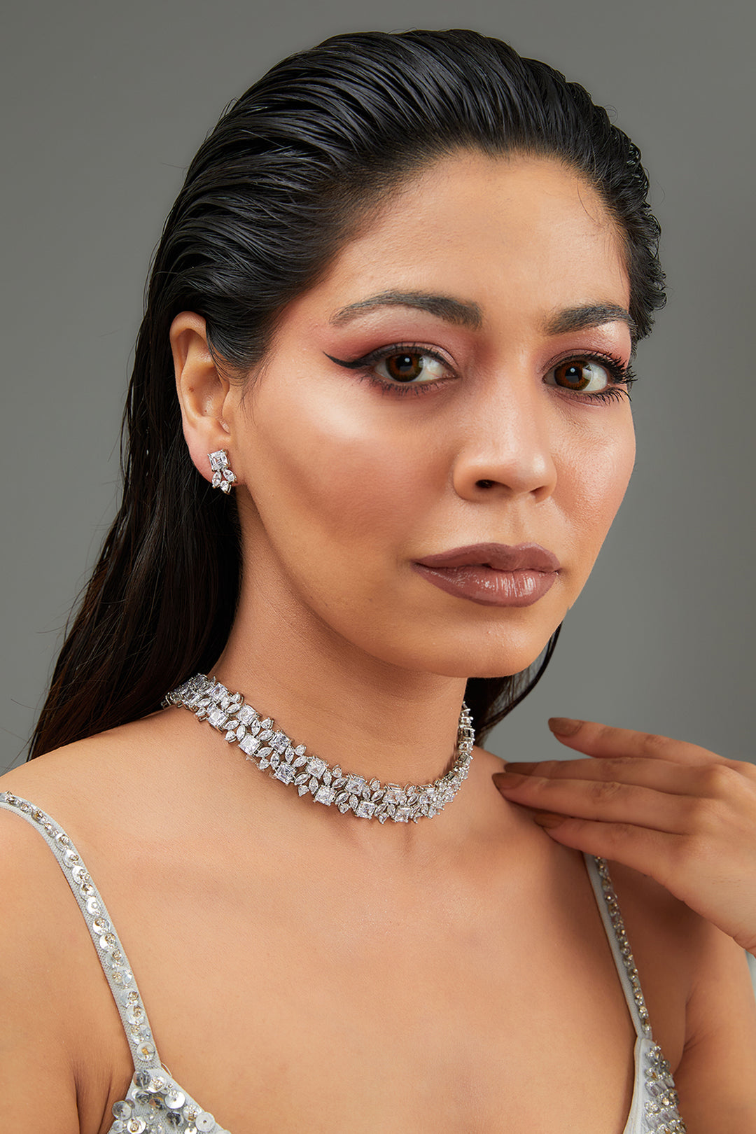 Jenny Diamond Choker Necklace set zevarbygeeta