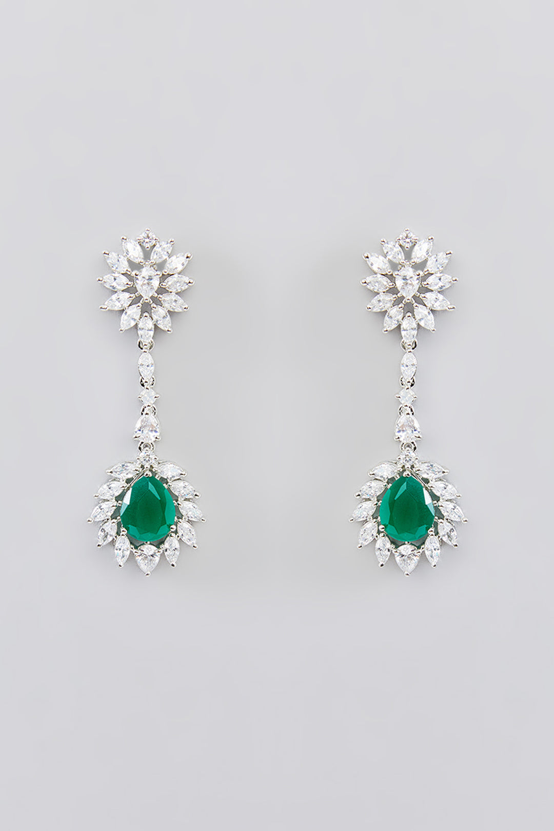Qureshi Emerald Diamond Necklace set zevarbygeeta