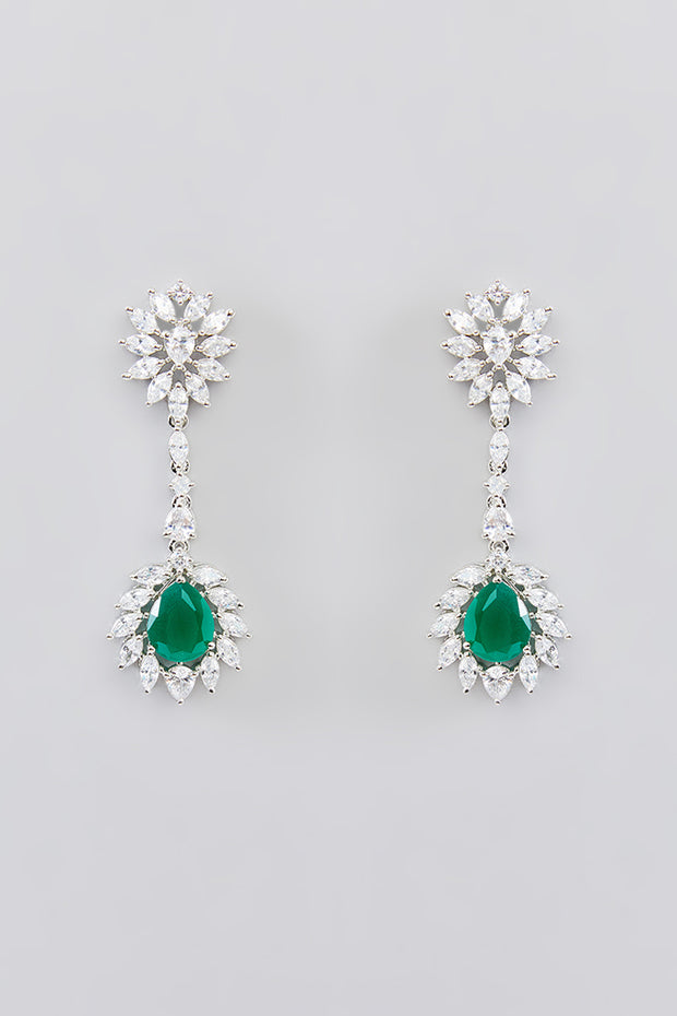Qureshi Emerald Diamond Necklace set zevarbygeeta