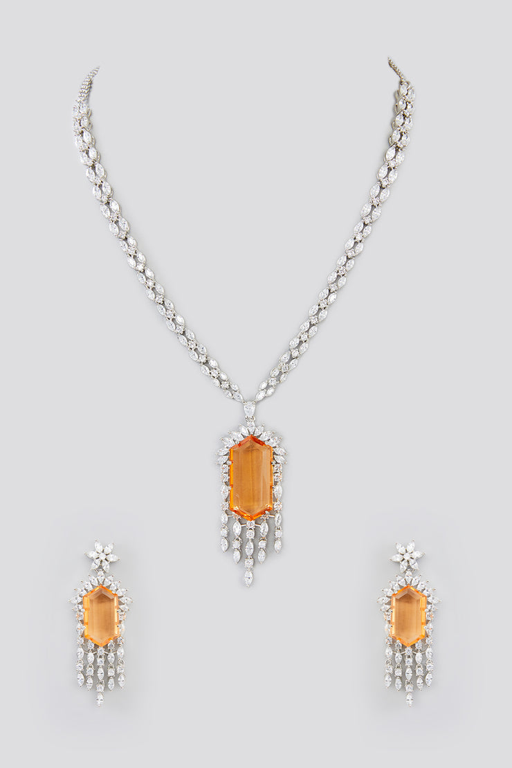 Nikki Diamond Long Necklace set zevarbygeeta