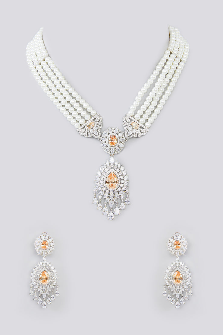 Nama Diamond Necklace set zevarbygeeta