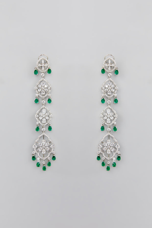 Ann Emerald Diamond Earrings