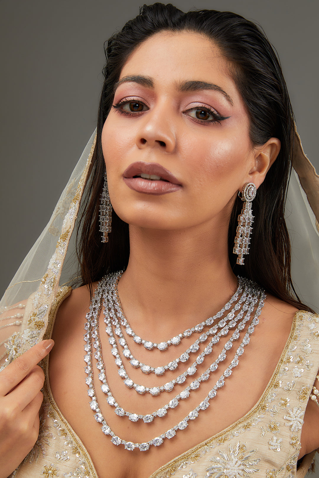 Rehmani Diamond Necklace set zevarbygeeta