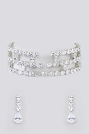 Nisha Diamond Choker Necklace set zevarbygeeta