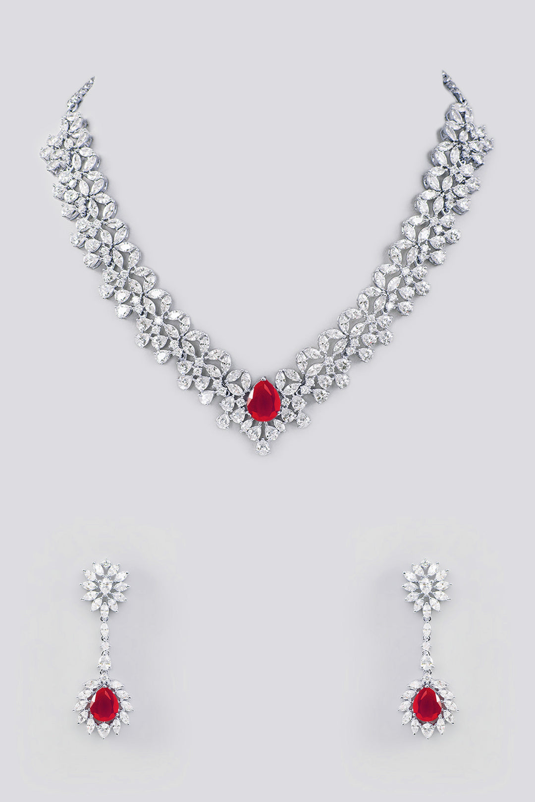 Qureshi Diamond Necklace set zevarbygeeta
