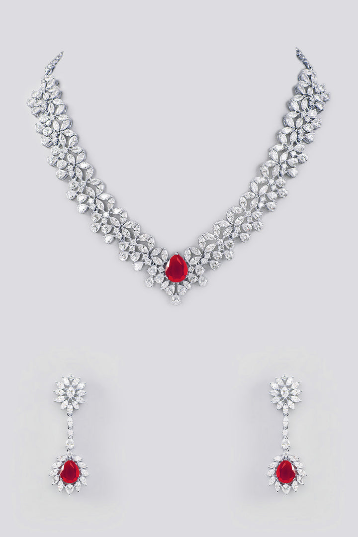 Qureshi Diamond Necklace set zevarbygeeta