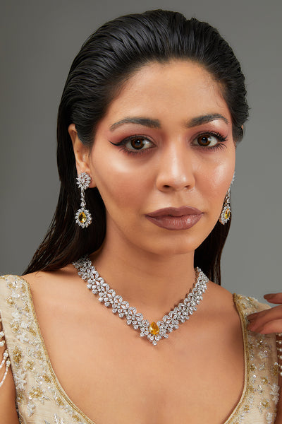 Qureshi Diamond Necklace set zevarbygeeta