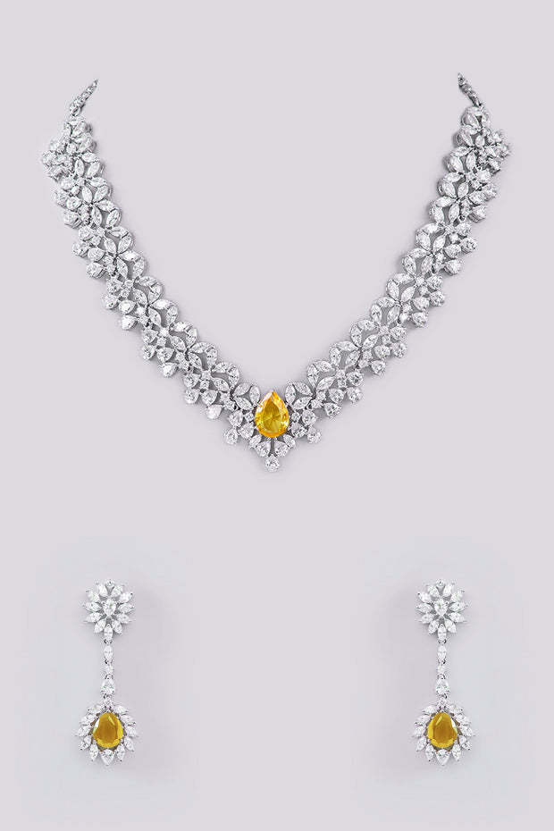 Qureshi Diamond Necklace set zevarbygeeta