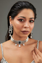 Tina Diamond Choker Necklace set zevarbygeeta