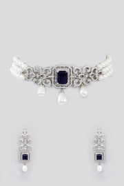 Trisha Diamond Choker Necklace set zevarbygeeta