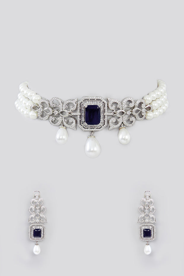Trisha Diamond Choker Necklace set