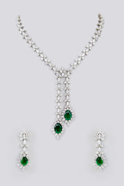 Ohana Emerald Diamond Necklace set zevarbygeeta