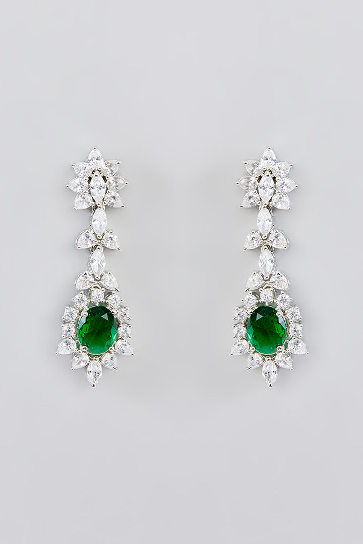 Ohana Emerald Diamond Necklace set zevarbygeeta