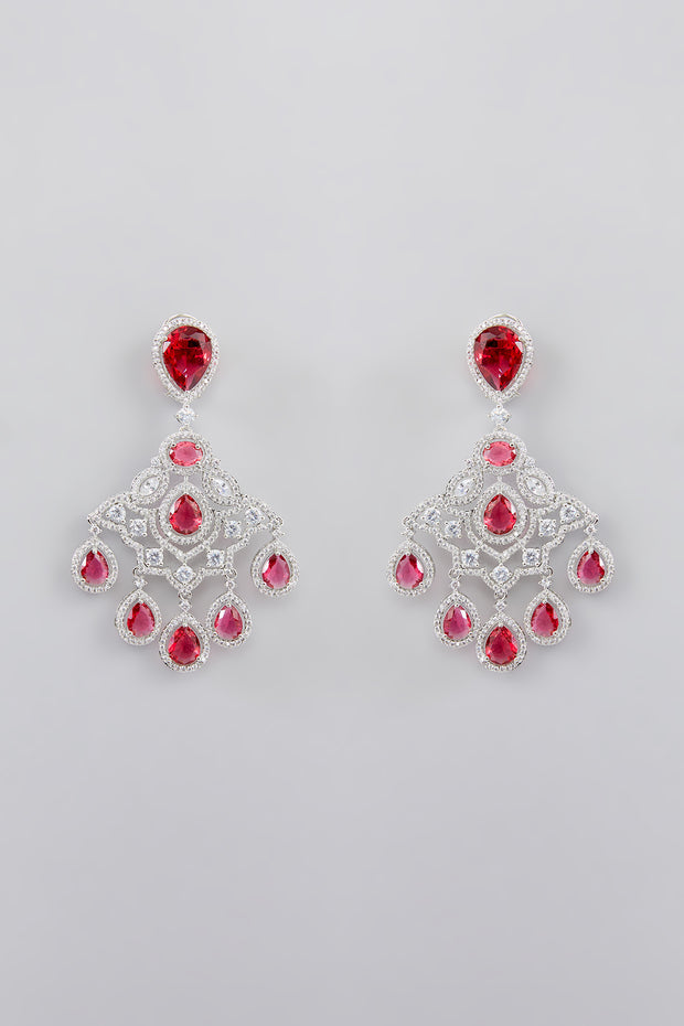 Louis Ruby Diamond Earrings zevarbygeeta