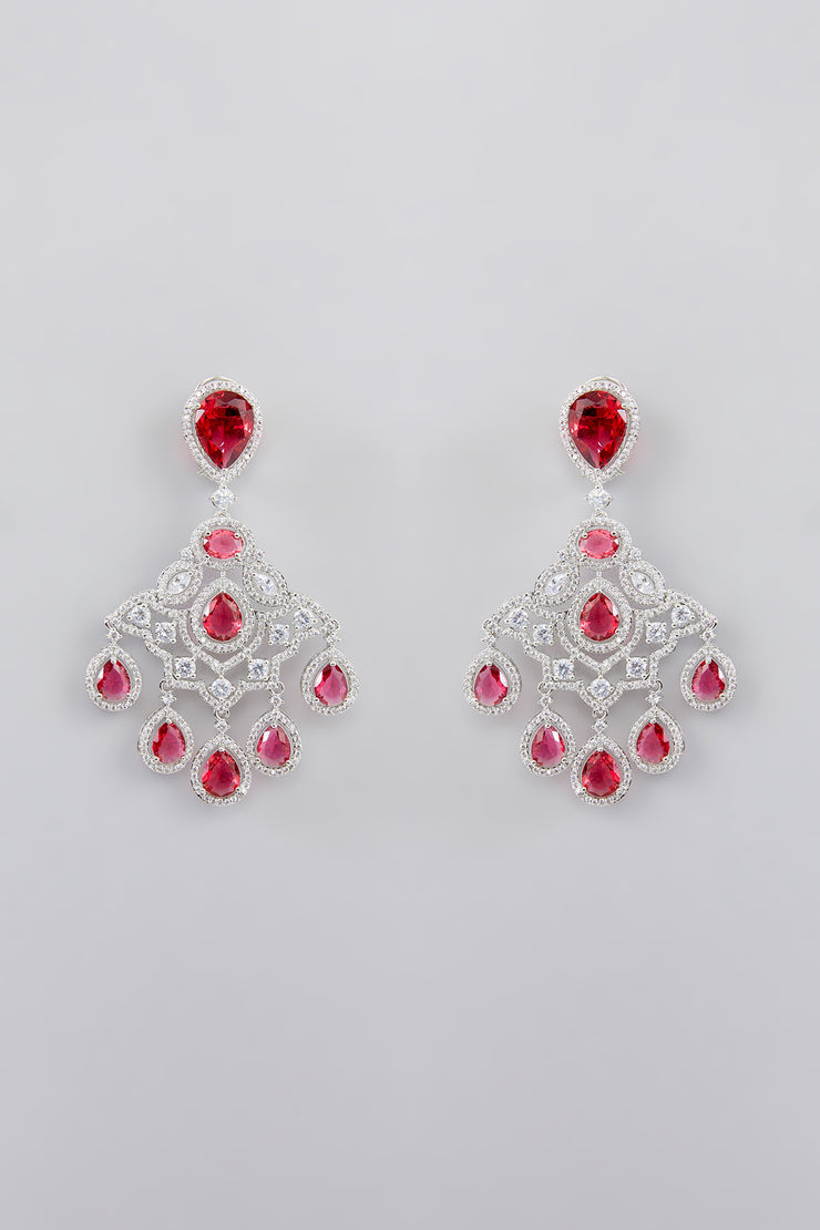 Louis Ruby Diamond Earrings zevarbygeeta