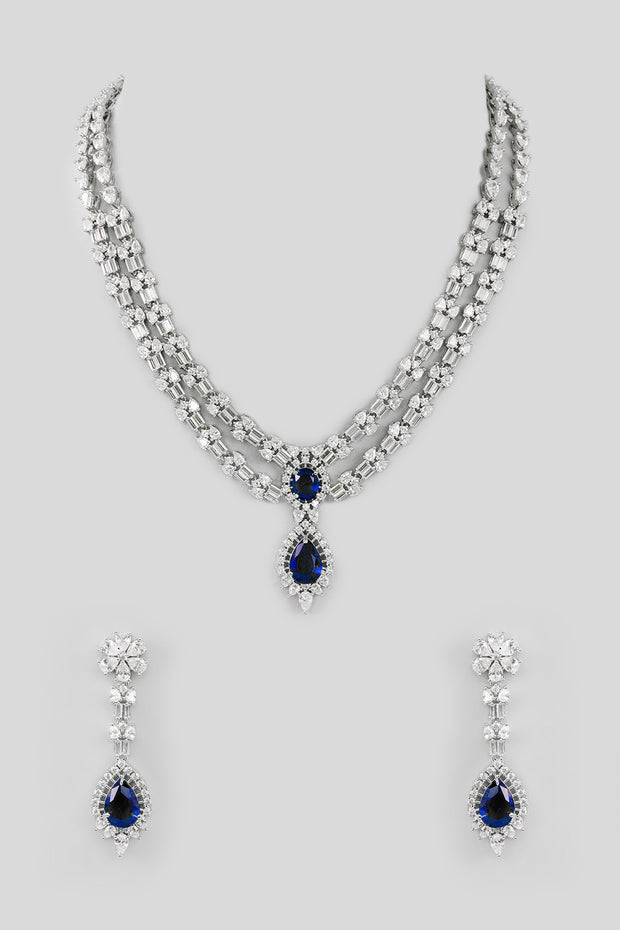 Ojas Sapphire Diamond Necklace set