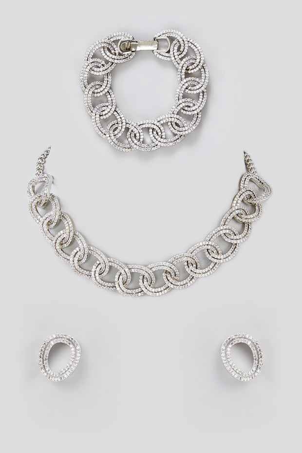 Kaashni Diamond Choker Necklace set zevarbygeeta