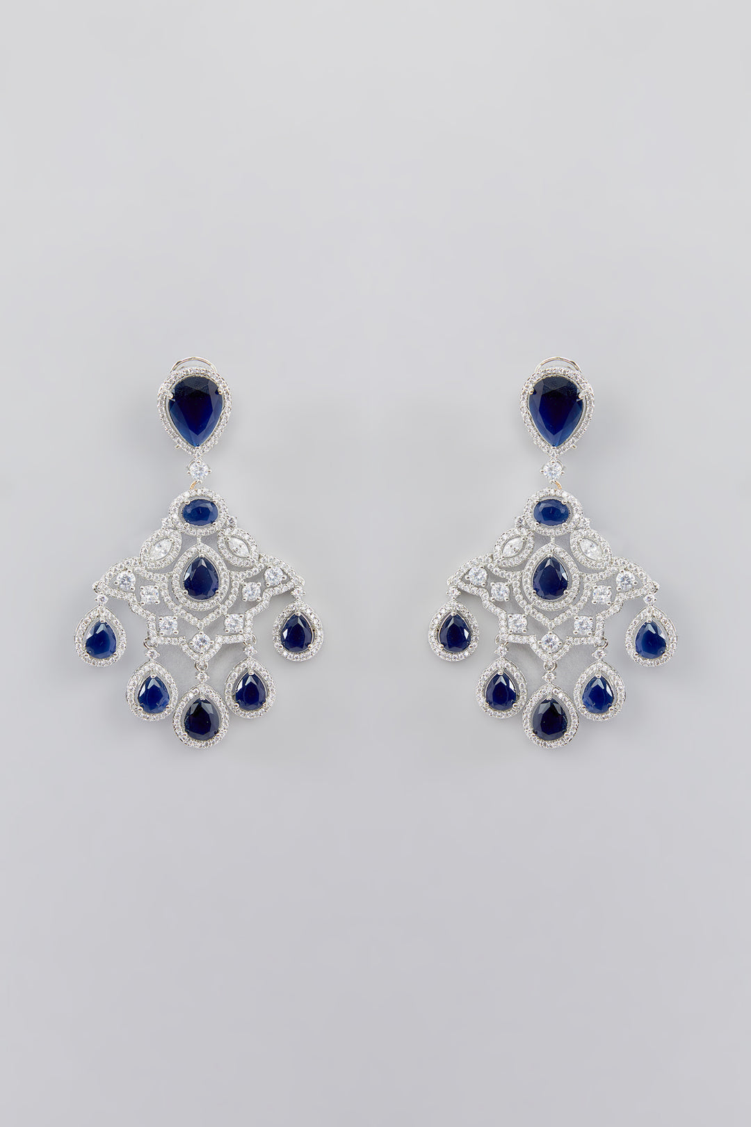 Louis Sapphire Diamond Earrings zevarbygeeta