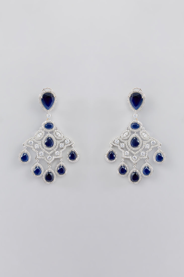 Louis Sapphire Diamond Earrings zevarbygeeta