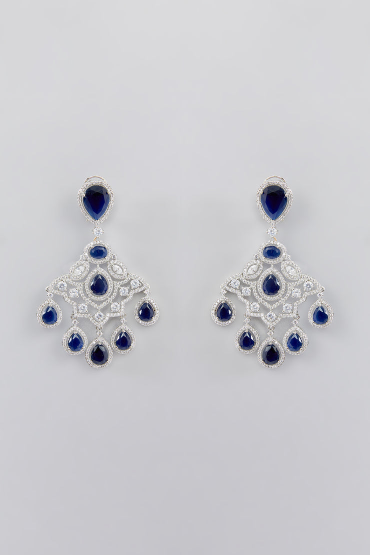 Louis Sapphire Diamond Earrings zevarbygeeta