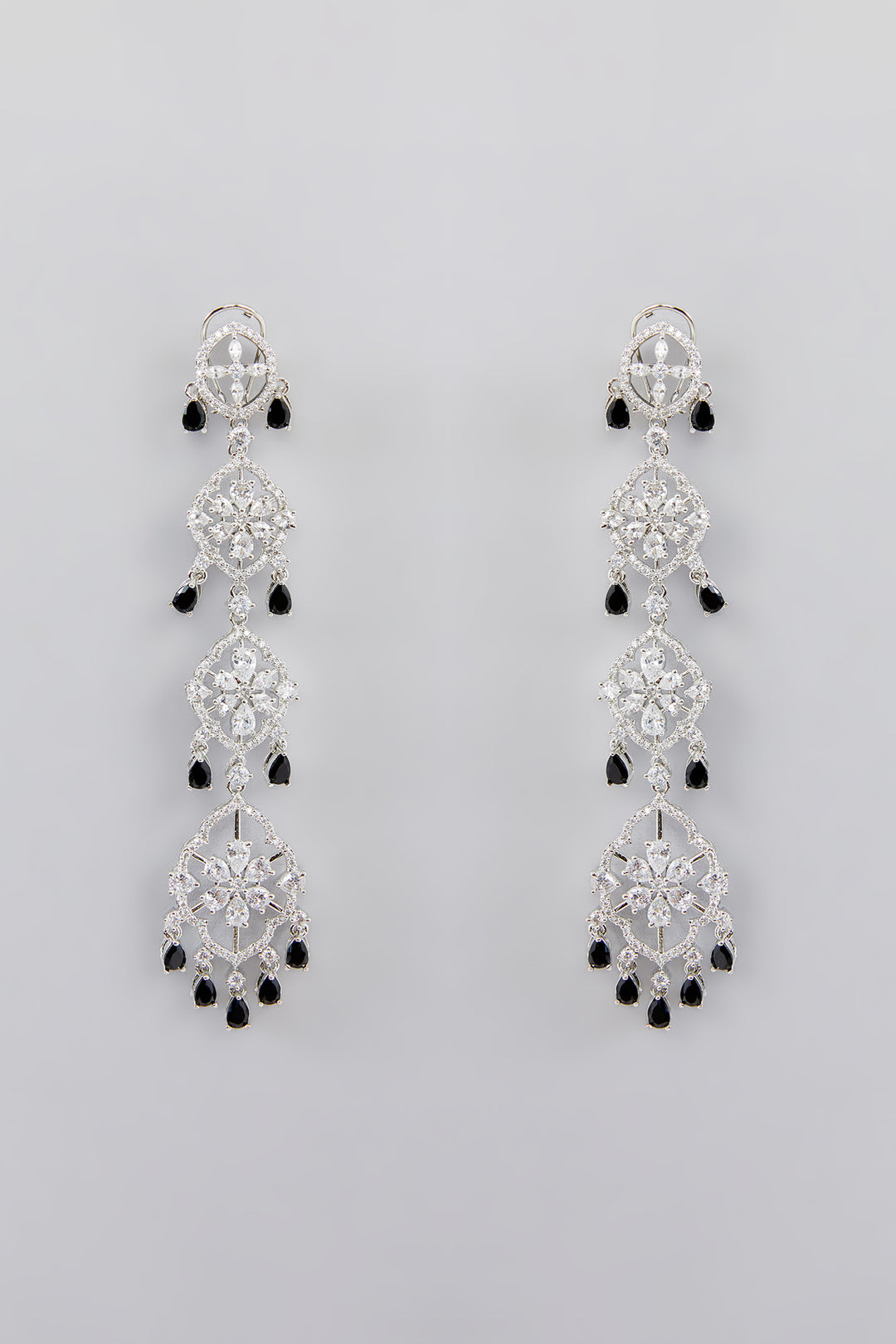 Ann Black Diamond Earrings zevarbygeeta