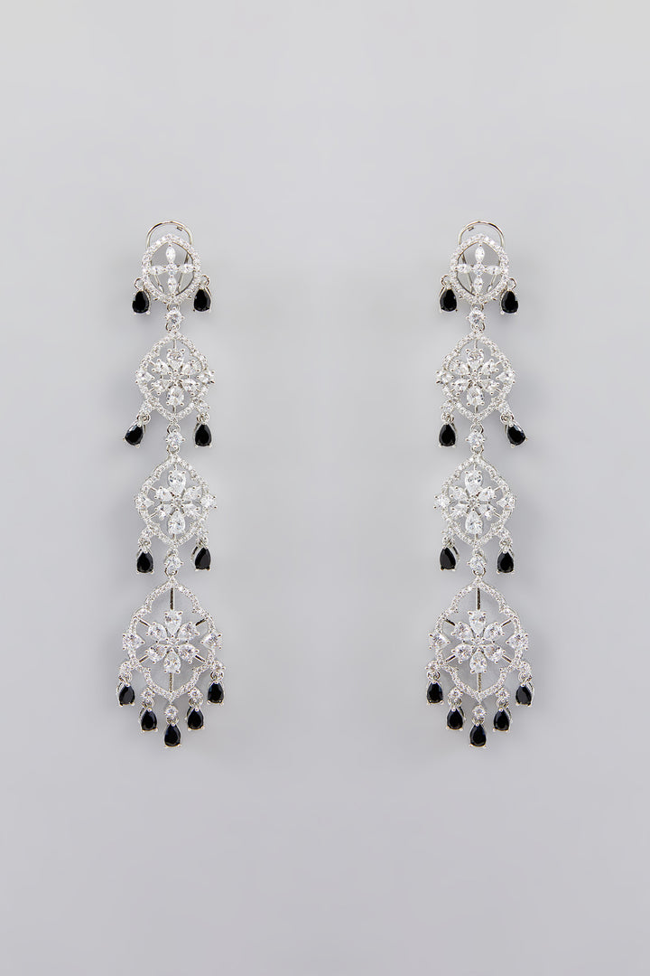 Ann Black Diamond Earrings zevarbygeeta