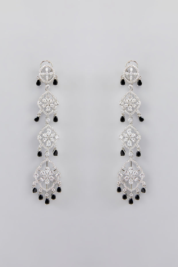 Ann Black Diamond Earrings zevarbygeeta