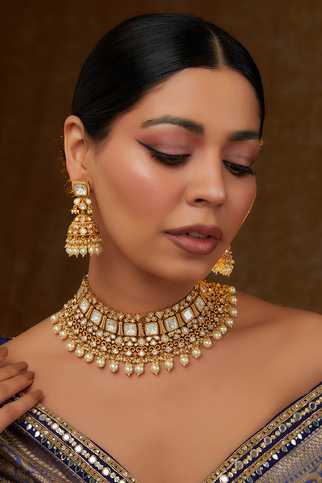 Neil Pearl Kundan Set zevarbygeeta
