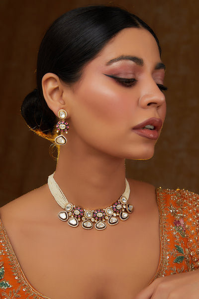 Diva Kundan Choker Set zevarbygeeta