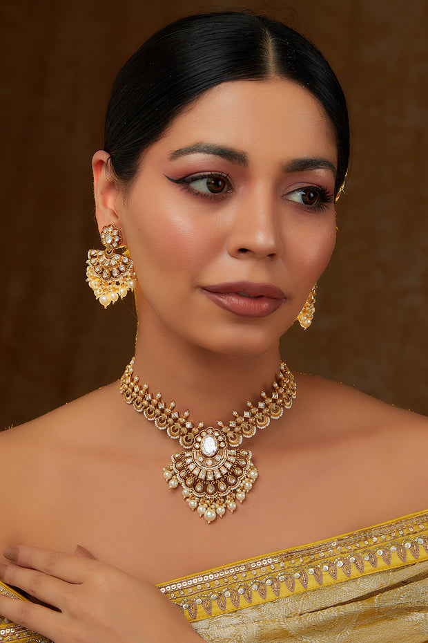 Nayantara Pearl Kundan Set