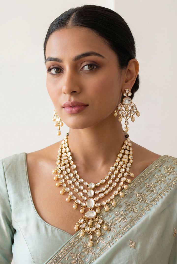 Kesh Polki Necklace Set