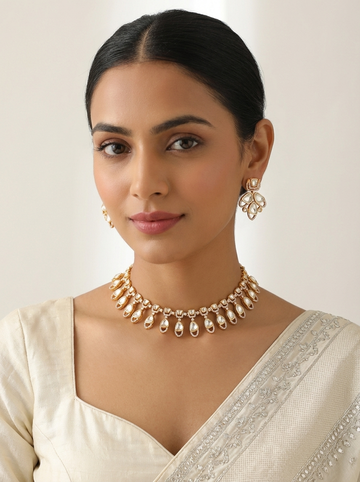 Kanira Moissanite Necklace Set