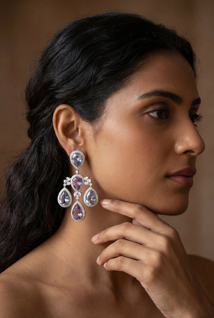 Trinaya Diamond Statement Earrings