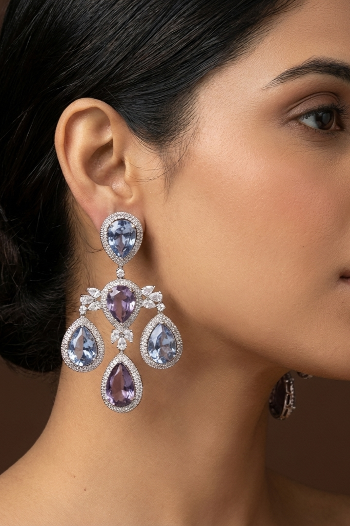 Trinaya Diamond Statement Earrings