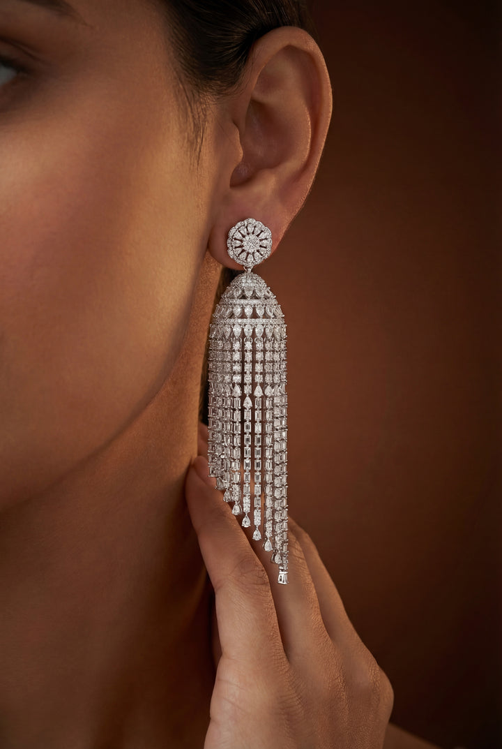 Fariza Diamond Jhumkas