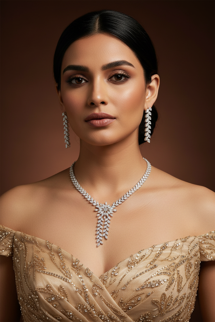 Qaira Diamond Necklace Set