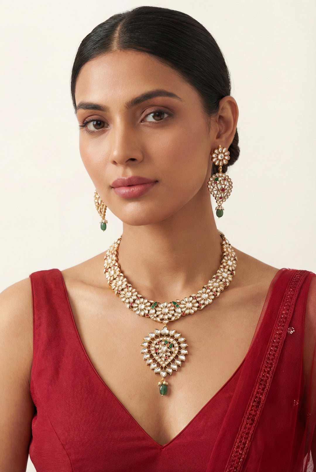 Kaira Multicolor Kundan Long Set