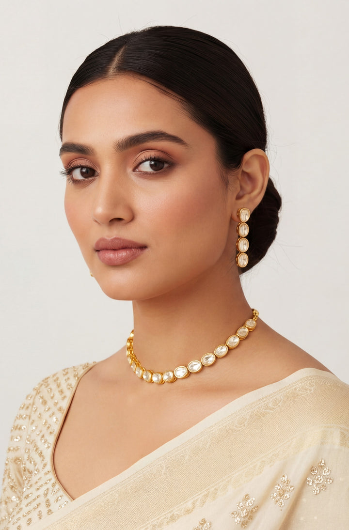 Hanishtha Kundan Necklace Set