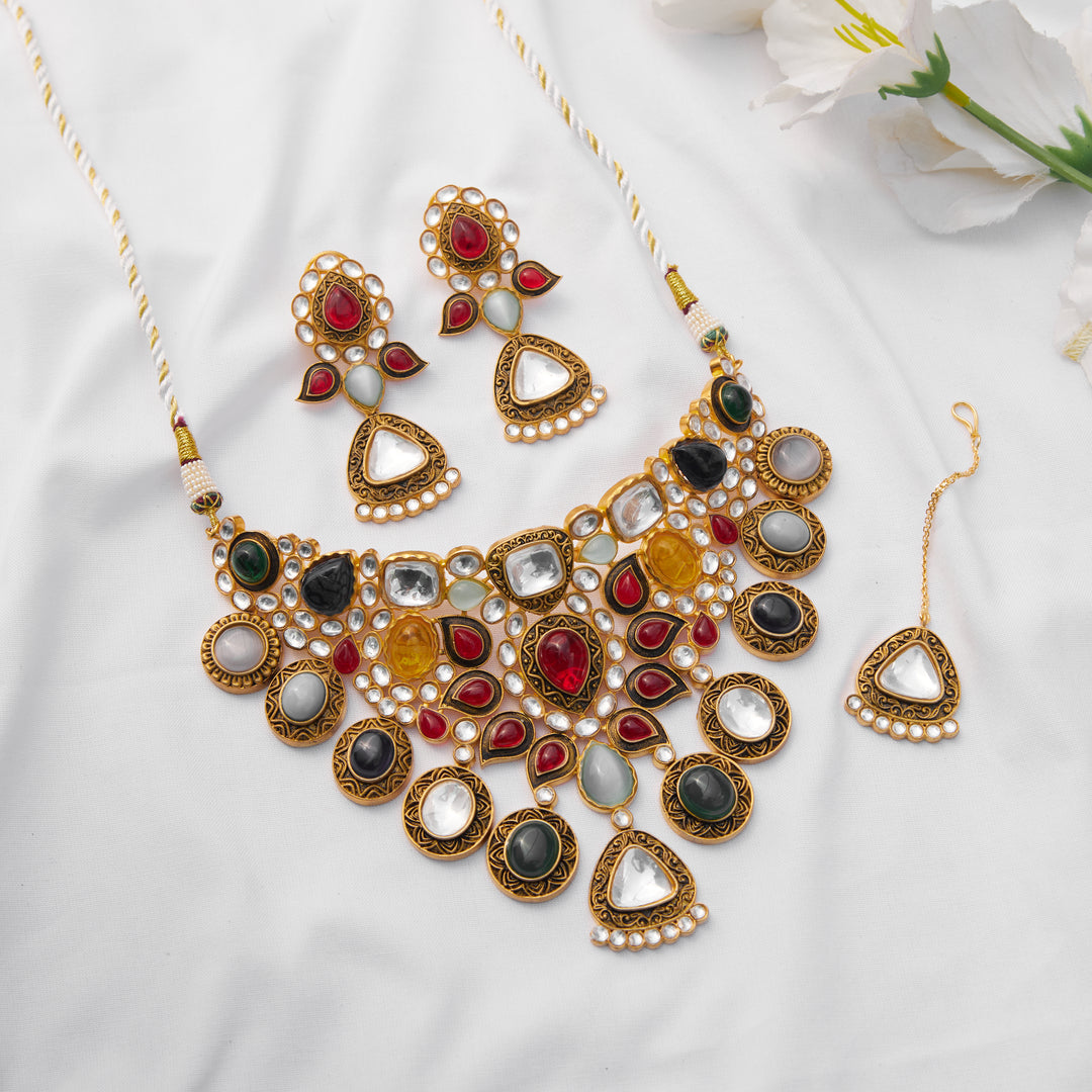 Kundan Choker Set zevarbygeeta
